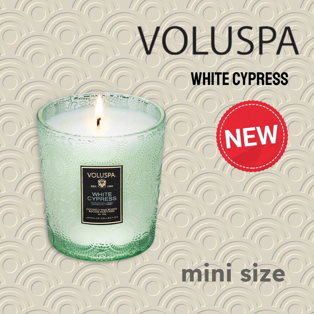 *🆕*NEW* VOLUSPA | MINI | WHITE CYPRESS - Mini Jar glass candle